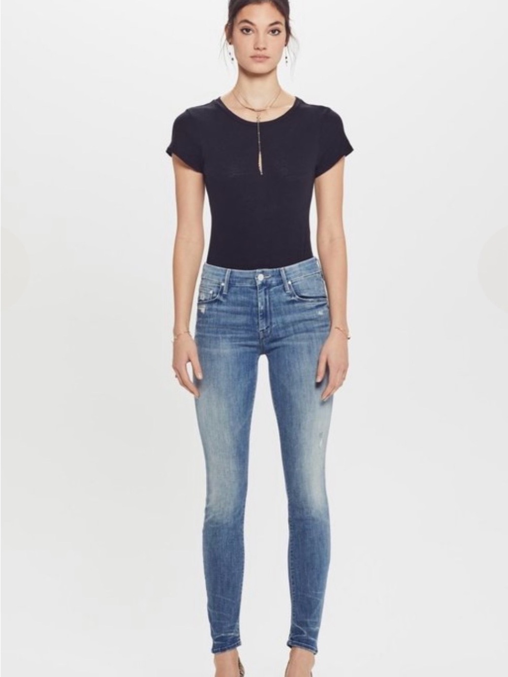 MOTHER Light Blue Skinny Jeans